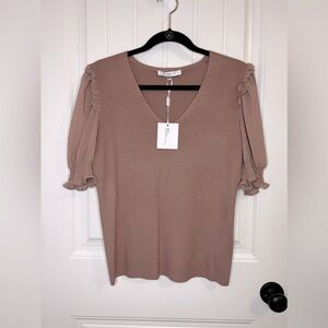 NWT Giani Bernini Heather Salmon V-Neck Sweater - Size M